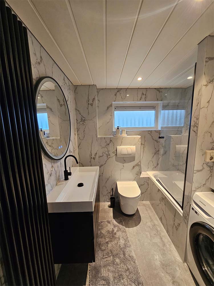 PVC Marmer Plaat Hoogglans Wit Bianco Carrara tweede afbeelding