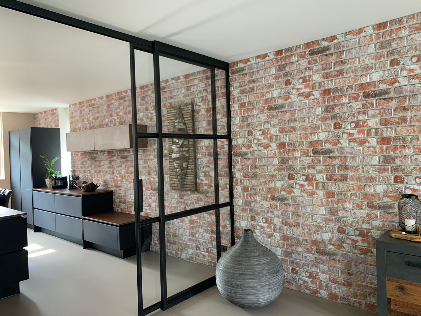 Showroom met verschillende wandpanelen