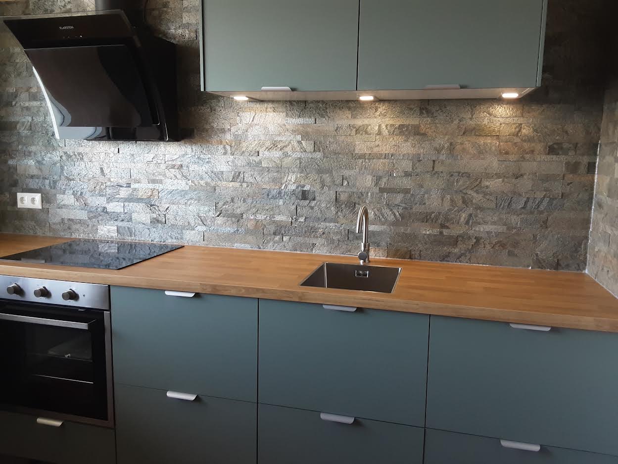 Zelfklevende Steenstrip Natuursteen Silver Zeera Groen Gold tweede afbeelding
