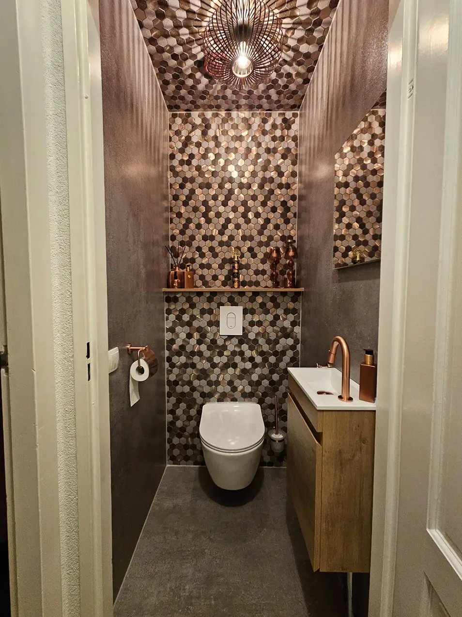 Zelfklevende Mozaïek Steenstrip Hexagon Medium Stone tweede afbeelding