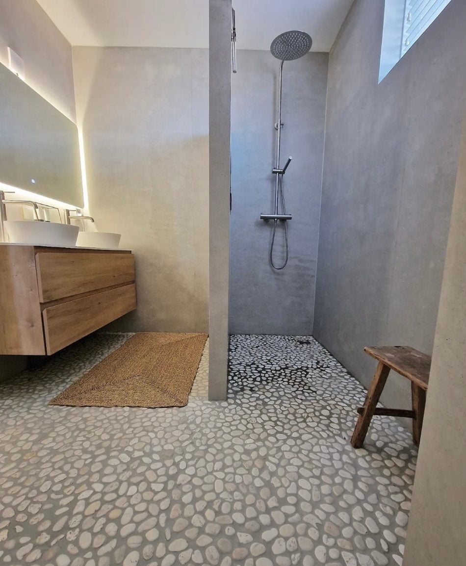 Beton Ciré Wandpaneel Japandi Medium Grijs tweede afbeelding