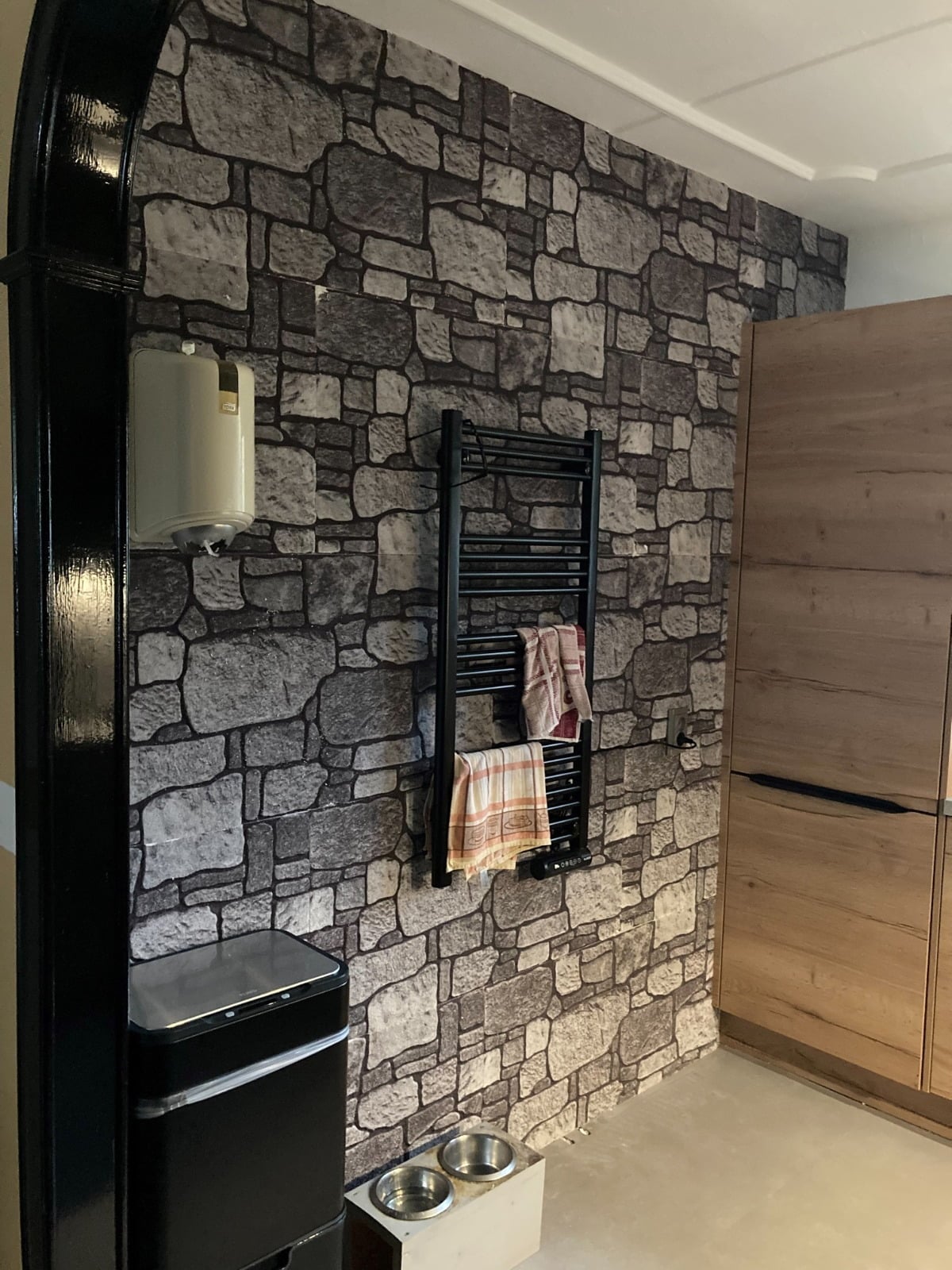 Stenen Muur 3D Wandpaneel EPS Middeleeuwse Stenen Muur Grijs tweede afbeelding
