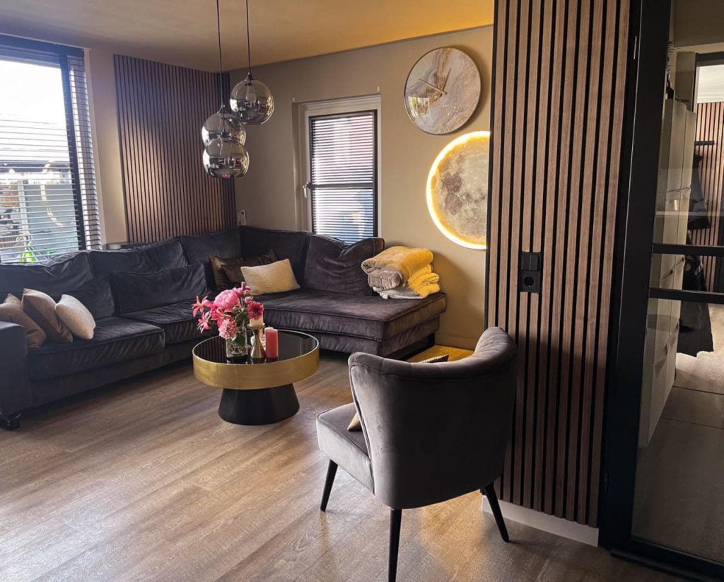 Bohemian interieur Bohemian interieur met bakstenen muur