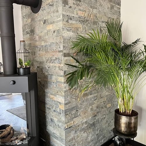 zelfklevende natuursteenstrips woonkamer