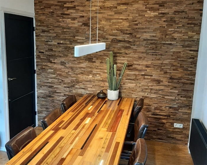houten wandpanelen muur