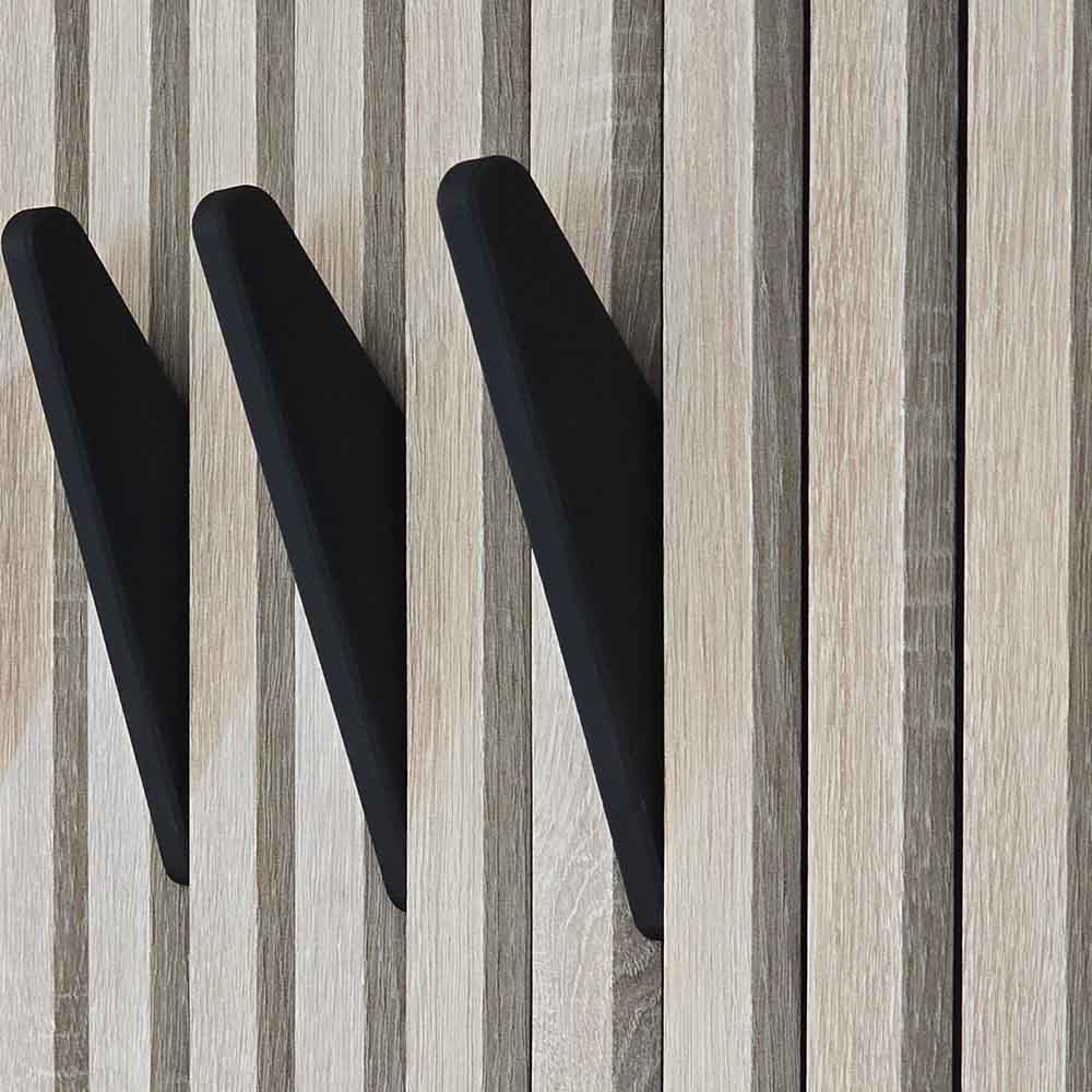 Aku WallClip Wandhaken Zwart - Set van 3
