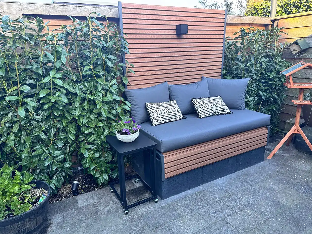Kunststof Gevelbekleding Composiet - Rabatdeel Rhombus Teak Bruin tweede afbeelding