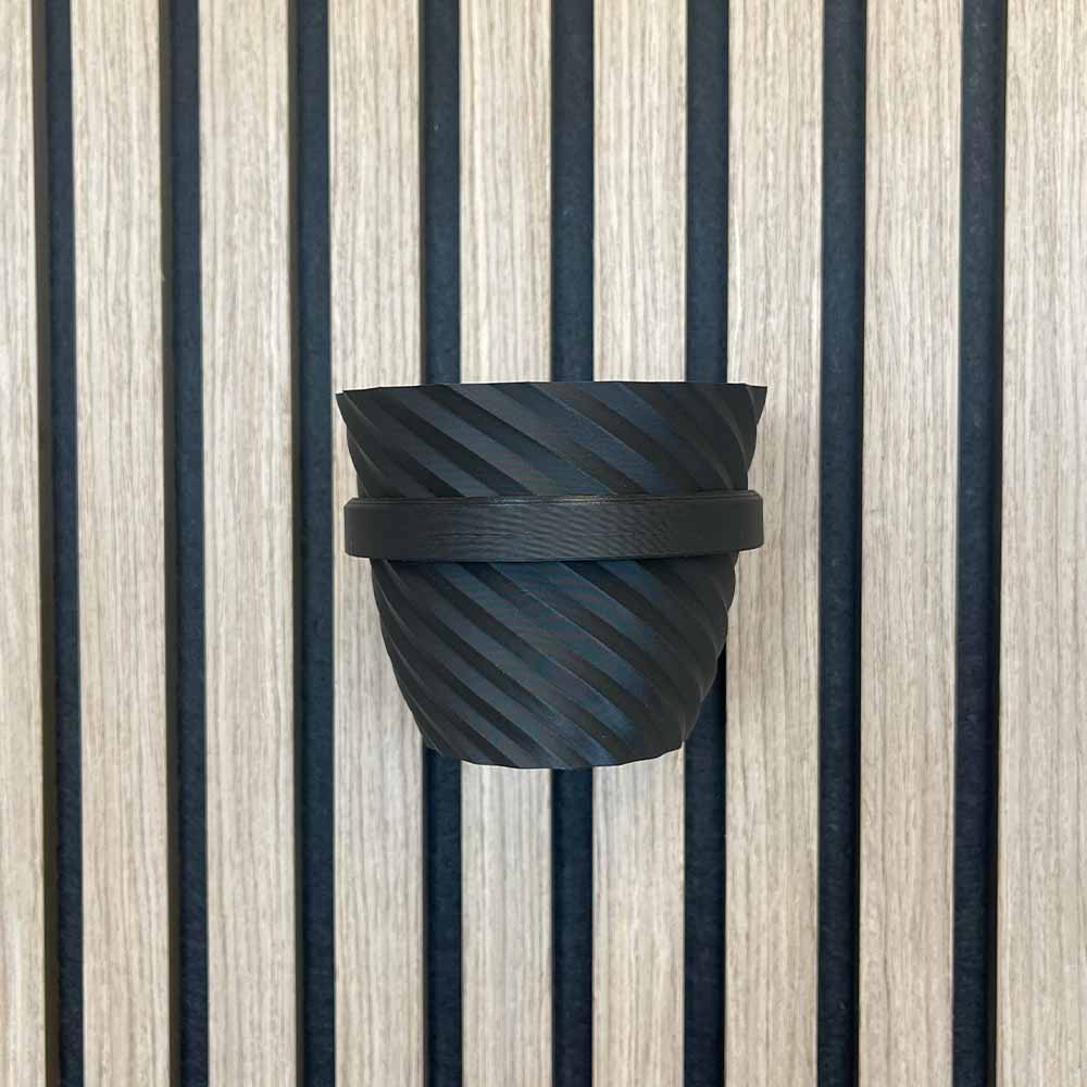 Aku WallClip Set Plantenbeugel met Plantenpot Medium Zwart