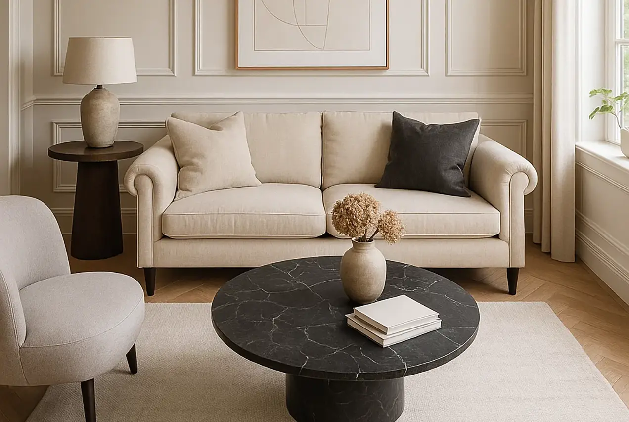 Klassiek interieur Modern en klassiek interieur woonkamer