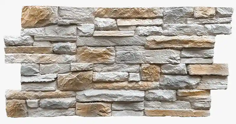 Baksteenstrip 3D Wandpaneel Naadloos XL PU Ardesia Sandy Beige