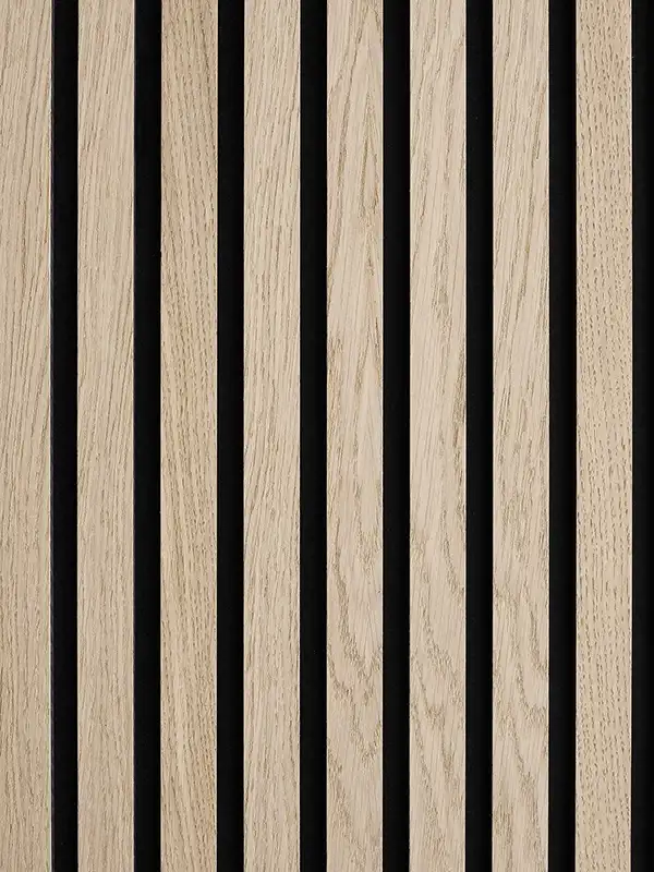 Akoestisch Paneel Hout Naturel Japandi Eiken met Zwart Vilt