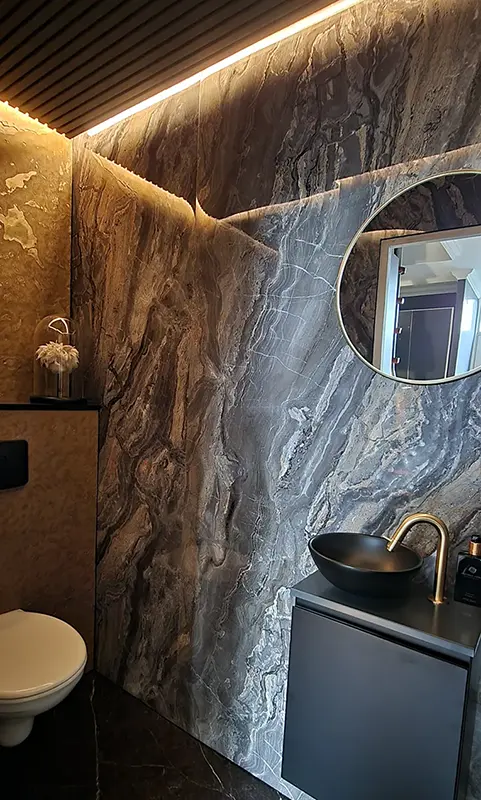 PVC Marmer Plaat Hoogglans Flexibel Onyx Arabesque tweede afbeelding