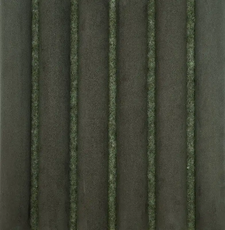 Akoestisch Paneel Suede Stof Taupe met Saliegroen Vilt