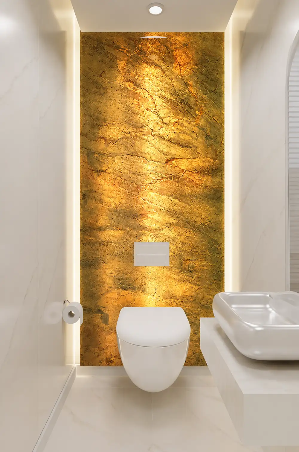 Natuursteen Wandpaneel XL Forest Fire Groene Mix Translucent tweede afbeelding
