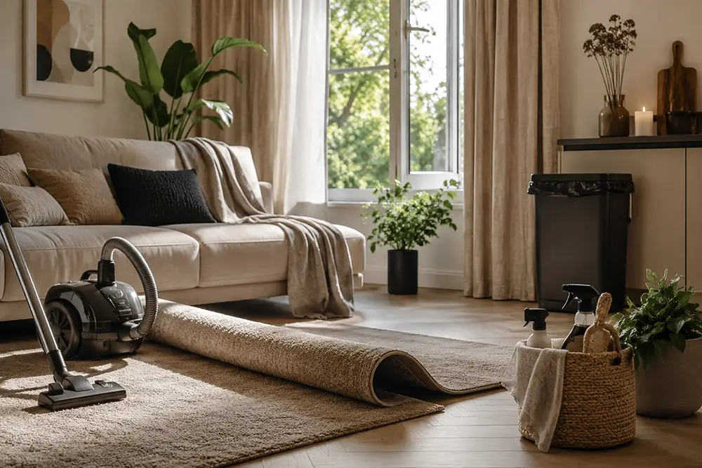 Schone woonkamer met frisse uitstraling
