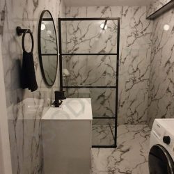Marmer Badkamer en Toilet met Kunststof Marmer PVC Bladen