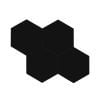 Grote hexagon mat zwart WJS-3020