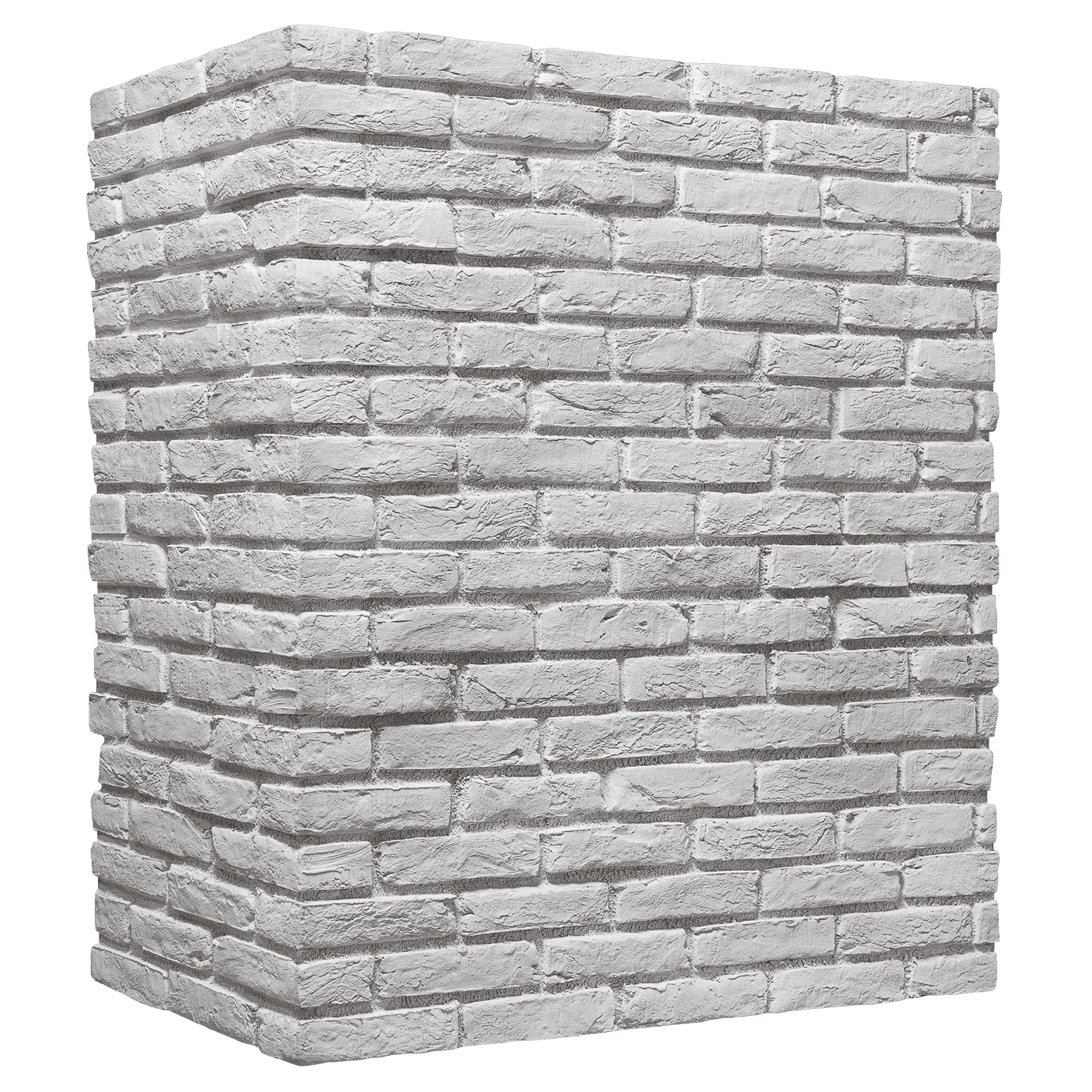 Roestig Silicium vervoer Baksteenstrip 3D Wandpaneel XL PU Barok Blancura Wit – Geheel Naadloos –  Voor binnen/buiten – 110x62x2,6cm - ISODECO