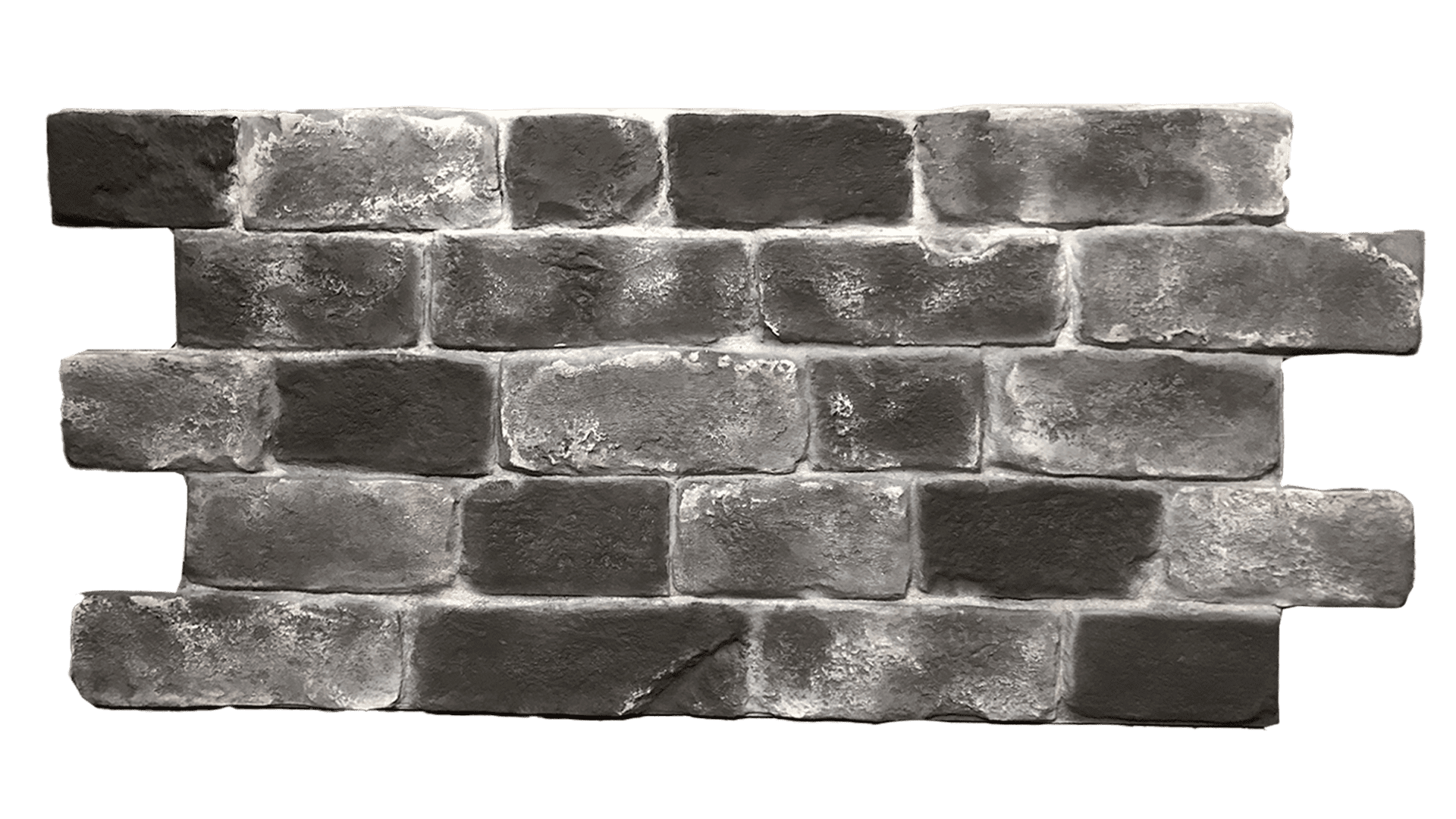 Stenen Muur 3D Wandpaneel XL PU Middeleeuwse Stenen Muur Briquet Negra - Geheel Naadloos - 117x60cmx2,6cm