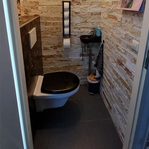 toilet zelfklevende steenstrips